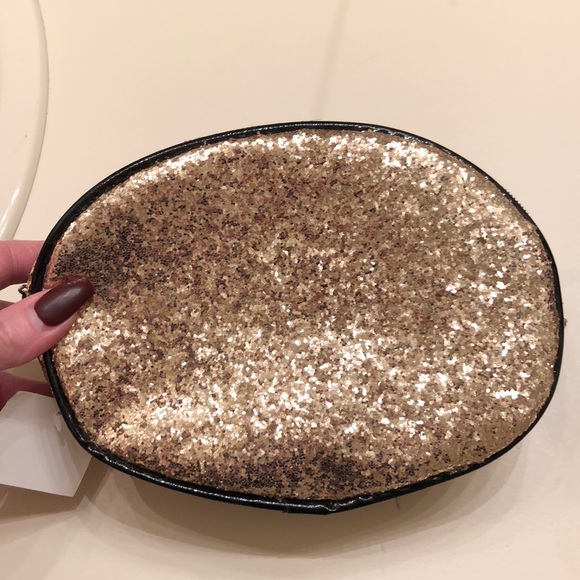 Makeup Gold Glitter Makeup Bag Nwt Poshmark
